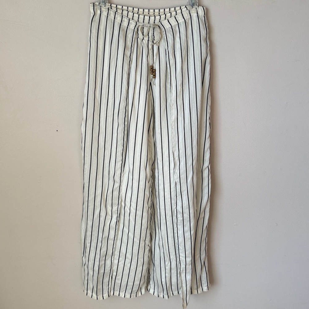 Denim & Supply Ralph Lauren wide-leg striped wrap pants flowy Beachy Size Small - Picture 3 of 9